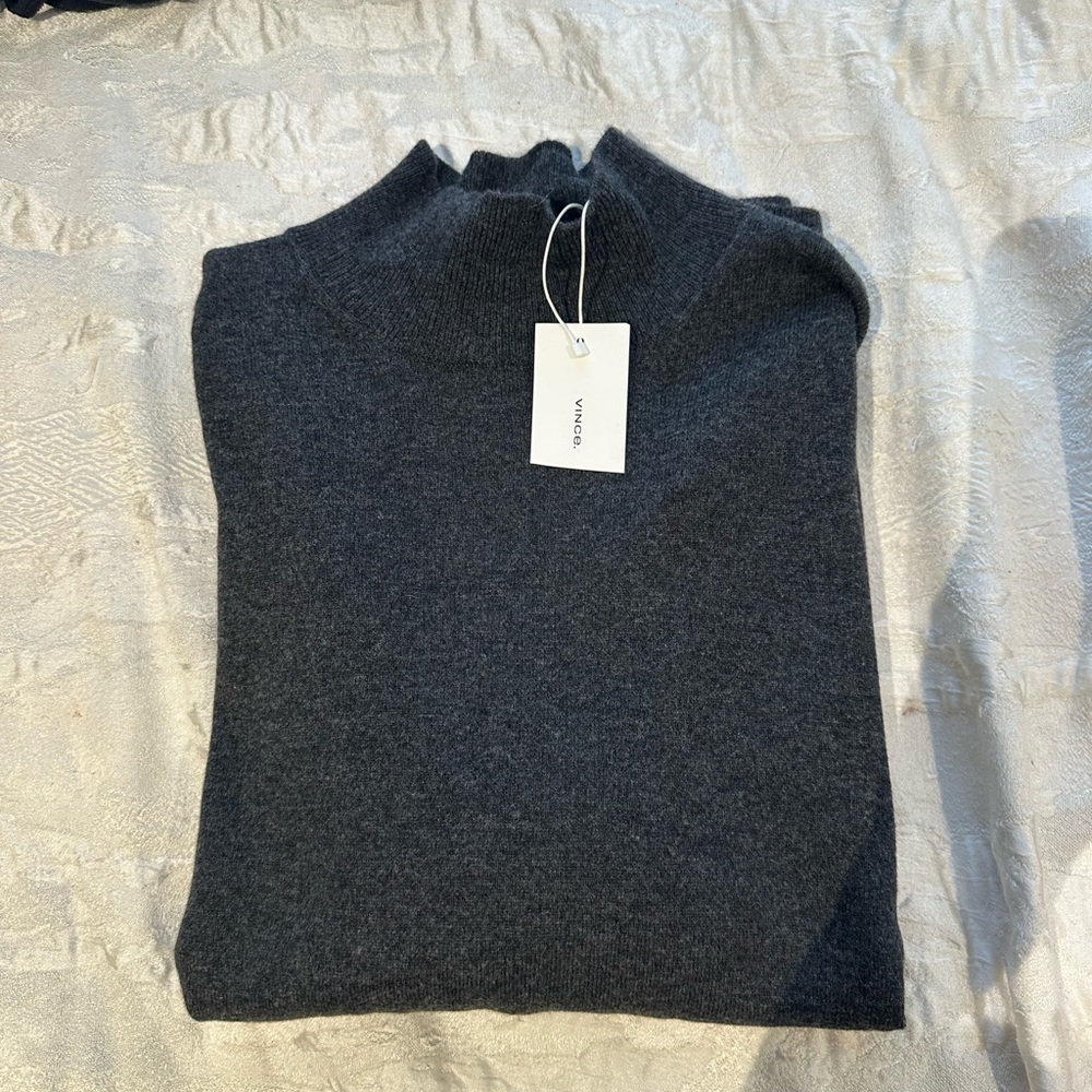 Gray Turtleneck Sweater Vince - Picture 2 of 3